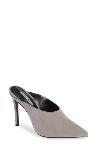 Charles David Women's Carlyle Pointed Toe Suede High-heel Mules In Grey Suede