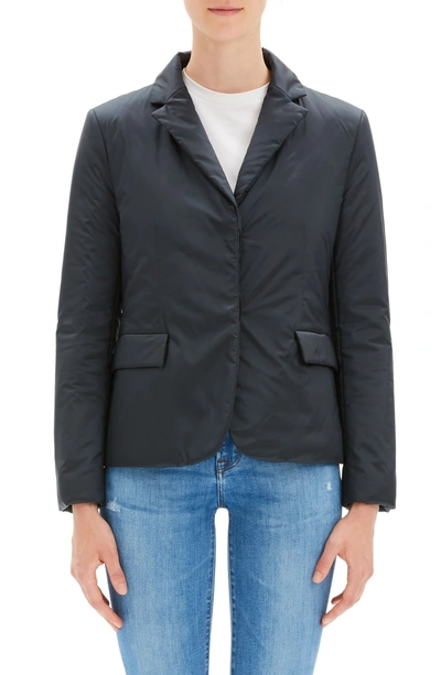 Theory Button-front Blazer Puffer Jacket In Pale Navy