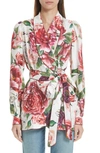 DOLCE & GABBANA PEONY PRINT SILK JACKET,F5J26ZHS1VQ