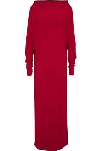 Norma Kamali Woman Convertible Stretch-jersey Gown Red