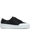 MCQ BY ALEXANDER MCQUEEN MCQ ALEXANDER MCQUEEN WOMAN NETIL TEXTURED-LEATHER PLATFORM SNEAKERS BLACK,3074457345619971216