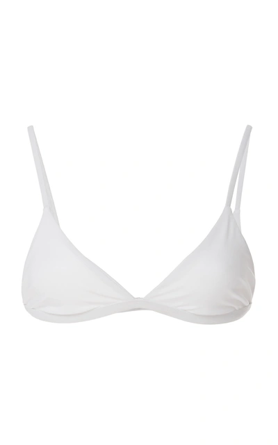 Anemone Triangle Bikini Top In White