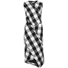 ALTUZARRA GINA CHECKED WOOL-BLEND MIDI DRESS