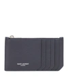 SAINT LAURENT LEATHER CARD HOLDER,P00362300