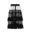 DOLCE & GABBANA LACE-TRIMMED TULLE SKIRT,P00353505