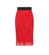 DOLCE & GABBANA LACE PENCIL SKIRT,P00353629