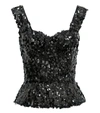 DOLCE & GABBANA SEQUINED BUSTIER TOP,P00353516