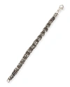 EMANUELE BICOCCHI MEN'S BRAIDED SKULLS STERLING SILVER BRACELET,PROD216670006