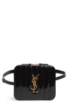 Saint Laurent Vicky Patent Leather Belt Bag - Black In Dark Notte