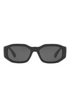 Versace Hexad Signature Sunglasses Black In Black Solid