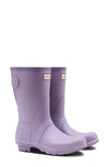 Hunter Original Short Back Adjustable Waterproof Rain Boot In Thundercloud