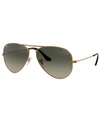 Ray Ban Aviator Classic Green Classic G-15 Unisex Sunglasses Rb3025 919031 58 In Bronze/grey