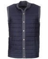 Barbour Essential Gilet Tailored Fit Mixed Media Vest In Mid Grey