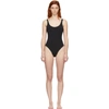 SKIN SKIN REVERSIBLE BLACK AND TAUPE THE LANA ONE-PIECE SWIMSUIT