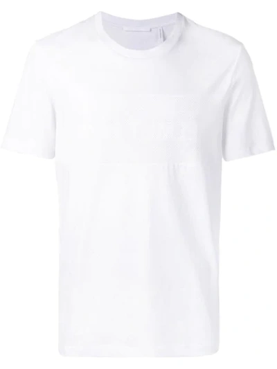 Helmut Lang Mesh Logo Panel T-shirt In Chalk White