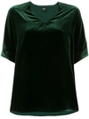 ASPESI ASPESI VELVET V-NECK T-SHIRT - GREEN