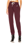 RE/DONE RE/DONE SWEATPANT WITH EMBROIDERY IN BURGUNDY,REDF-WP7