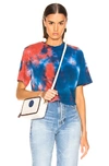 COTTON CITIZEN COTTON CITIZEN TOKYO CROP TEE IN BLUE,PINK,TIE DYE