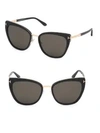 TOM FORD WOMEN'S SIMONA 57MM CAT EYE SUNGLASSES,400099469341