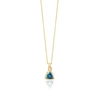 EDGE OF EMBER Blue Topaz Charm Necklace