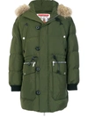 DSQUARED2 DSQUARED2 PADDED MILITARY COAT - GREEN