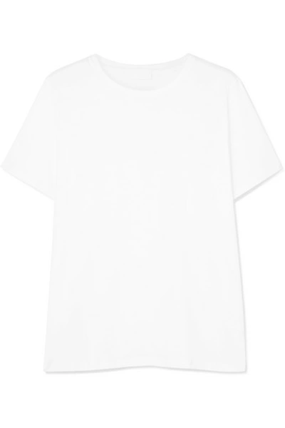 Handvaerk Pima Cotton-jersey T-shirt In White