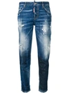 Dsquared2 Dsq2 Distressed Jeans In Blue