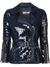 JUST CAVALLI BELTED FITTED JACKET