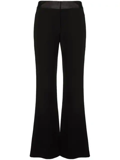 Diane Von Furstenberg Flared Tailored Trousers In Black