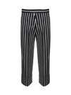 THOM BROWNE THOM BROWNE CHENILLE BANKER STRAIGHT LEG TROUSERS