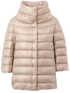 HERNO HERNO CROPPED SLEEVES PADDED JACKET - NEUTRALS