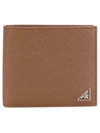 PRADA PRADA BILLFOLD WALLET - BROWN