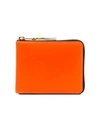 Comme Des Garçons Orange Zipped Wallet In Orange