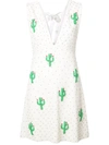 GANNI GANNI BEADED CACTUS DRESS - 白色