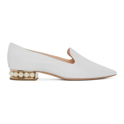 Nicholas Kirkwood Casati 25mm Faux Pearl-embellished Leather Loafers In White