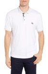 Robert Graham Easton Skull & Rose Classic Fit Polo Shirt In White