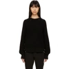 HELMUT LANG HELMUT LANG BLACK RIB STRAP CREWNECK SWEATER