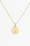 Kate Spade 'one In A Million' Initial Pendant Necklace In L- Gold