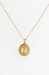 Kate Spade 'one In A Million' Initial Pendant Necklace In N- Gold