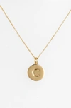 Kate Spade 'one In A Million' Initial Pendant Necklace In C- Gold