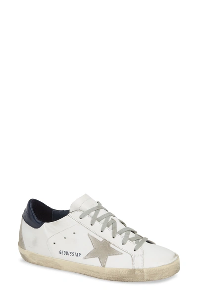 Golden Goose Superstar Distressed Leather And Suede Sneakers In White