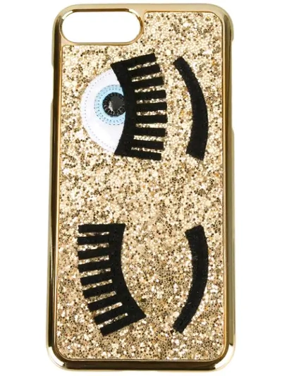 Chiara Ferragni 眼睛造型iphone 7 Case手机壳 - 多色 In Gold