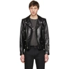 SAINT LAURENT BLACK LEATHER STARS CLASSIC MOTO JACKET