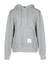 Thom Browne Hooded Cotton Jersey Sweatshirt In Light Grey