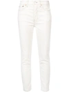 Re/done Classic Skinny Jeans In White