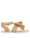 Hogan Toe Strap Sandals In Beige