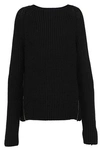 AMANDA WAKELEY AMANDA WAKELEY WOMAN RIBBED-KNIT SWEATER BLACK,3074457345619793233