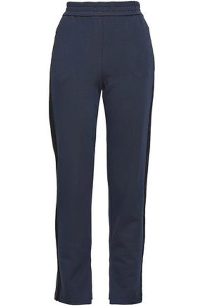A.l.c . Woman Cav Striped French Terry Track Trousers Navy