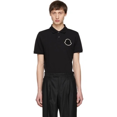 Moncler 黑色 Maglia Boxer Polo 衫 In 999.black