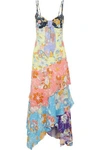 PETER PILOTTO PETER PILOTTO WOMAN KNOTTED TIERED FLORAL-PRINT CREPE MAXI DRESS MULTIcolour,3074457345619763876